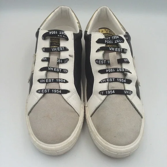 Vintage Havana VH Flair Women's 10 Black Gold Grey White Sneakers Shoes - Picture 4 of 12